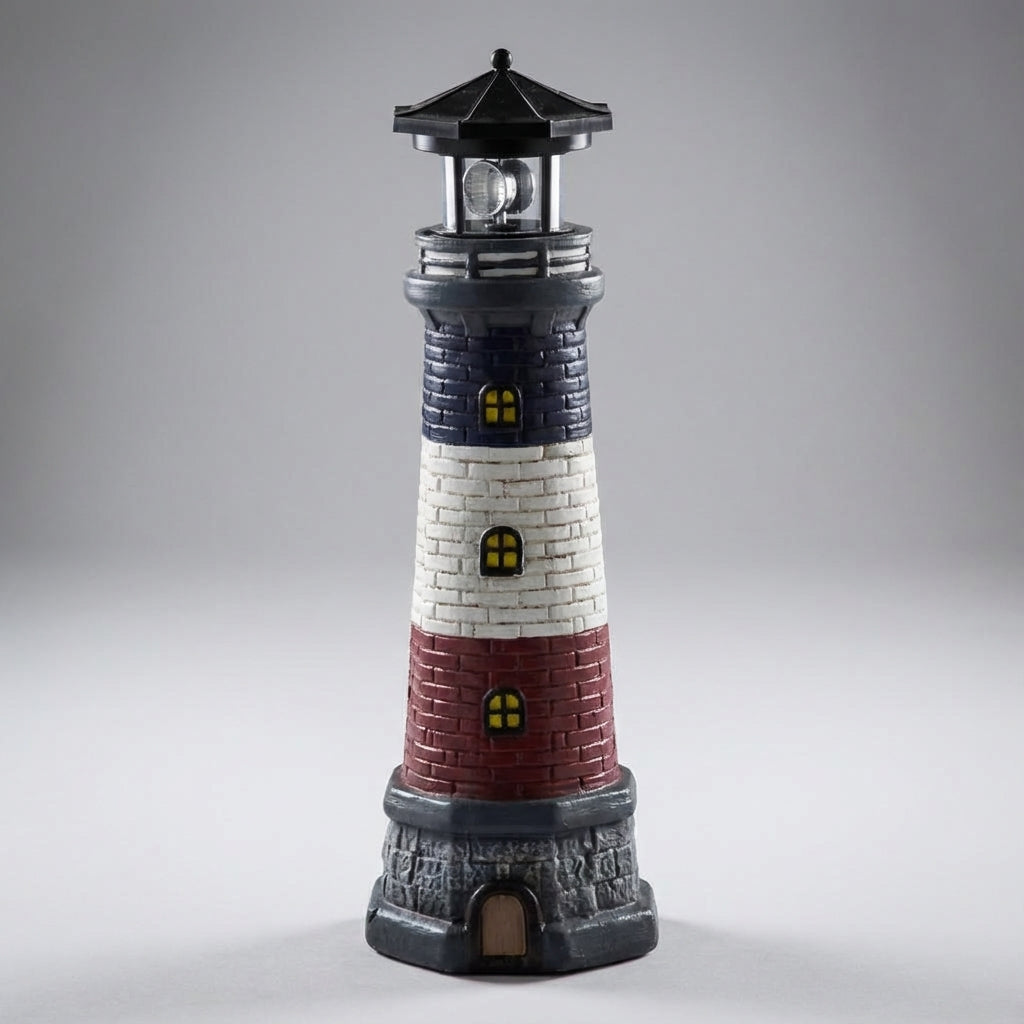 Decorative Solar-Powered Lighthouse