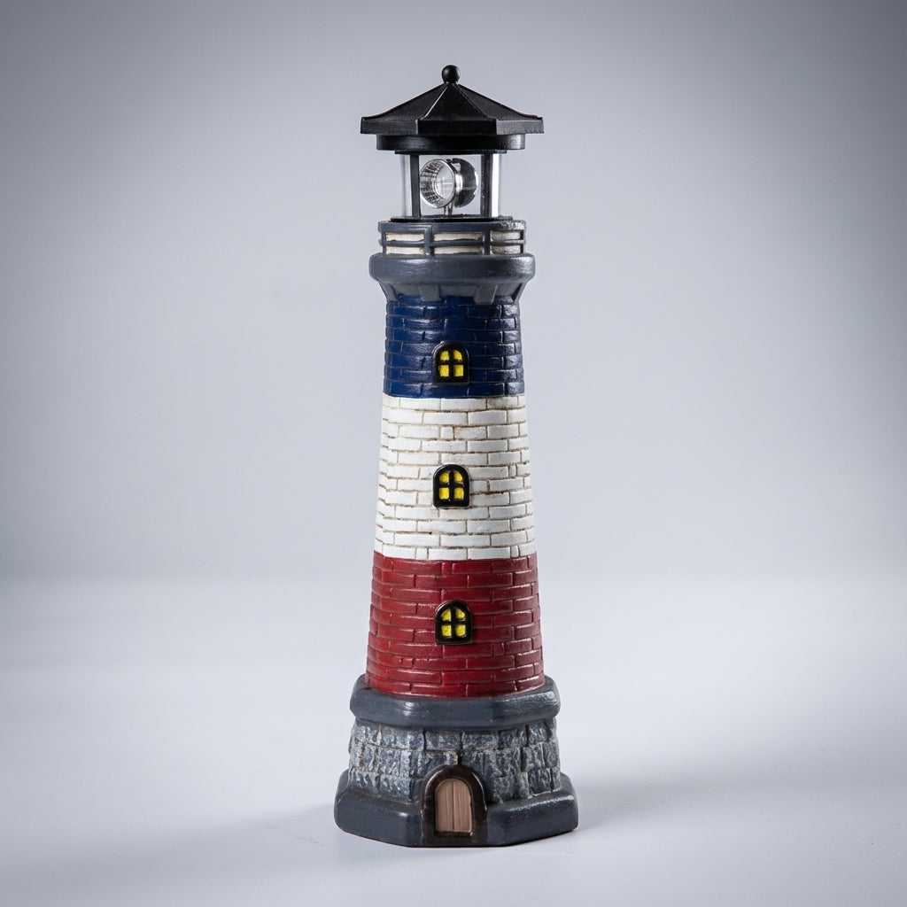 Decorative Solar-Powered Lighthouse