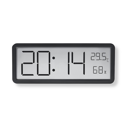 Digital LED Wall Clock with Temperature and Humidity