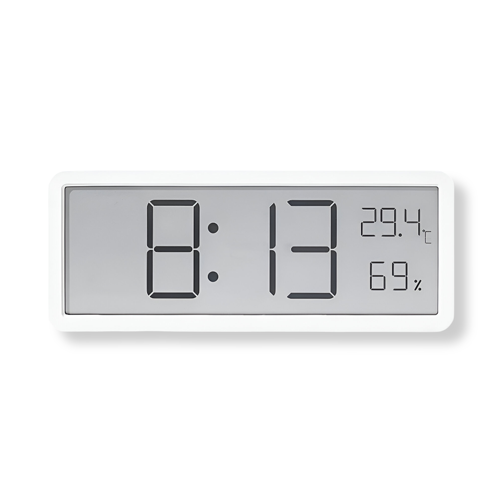 Digital LED Wall Clock with Temperature and Humidity