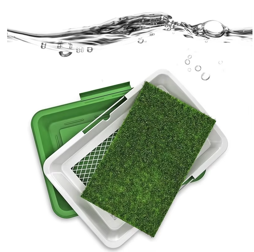 Dog Litter Box with Artificial Grass - Hygienic for Indoor & Outdoor Use