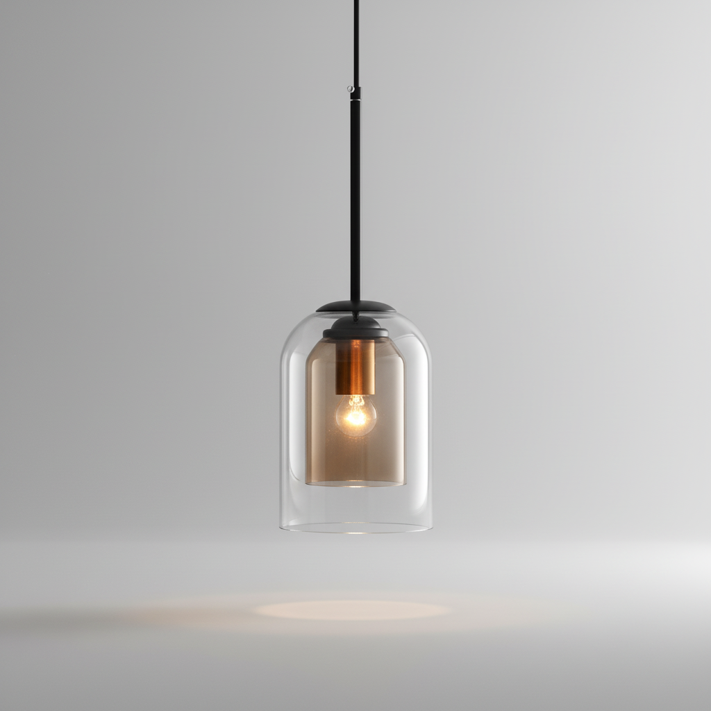 Double-Layer Glass Pendant Light