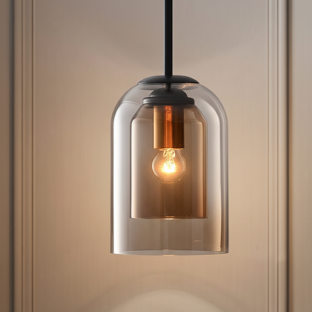 Double-Layer Glass Pendant Light