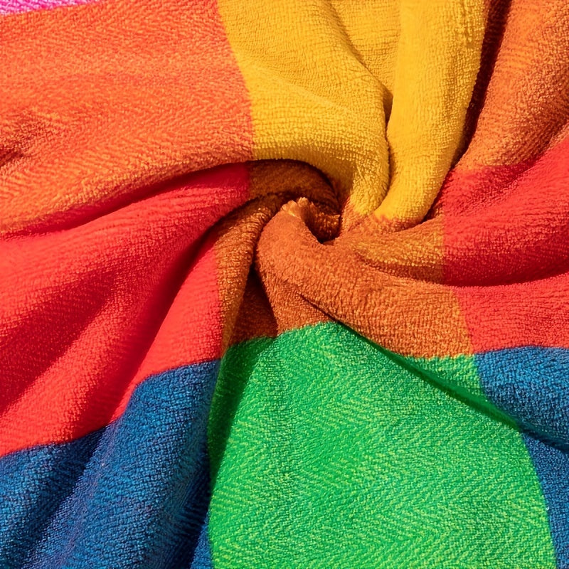 Double-Sided Thick Sherpa and Coral Fleece Blanket with Colorful Plaid Pattern