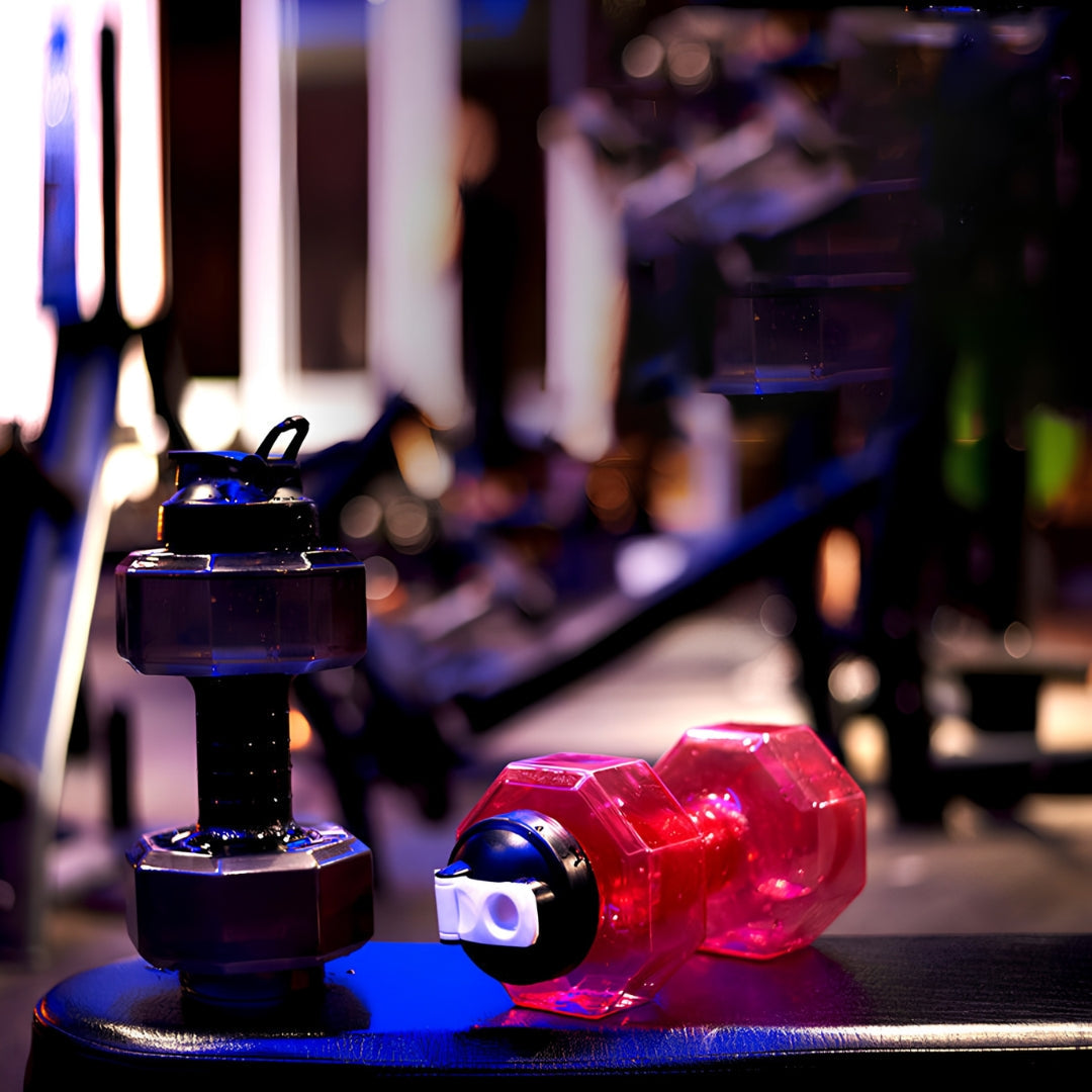Dumbbell Water Bottle - Dumbbell-Shaped Sports Bottle