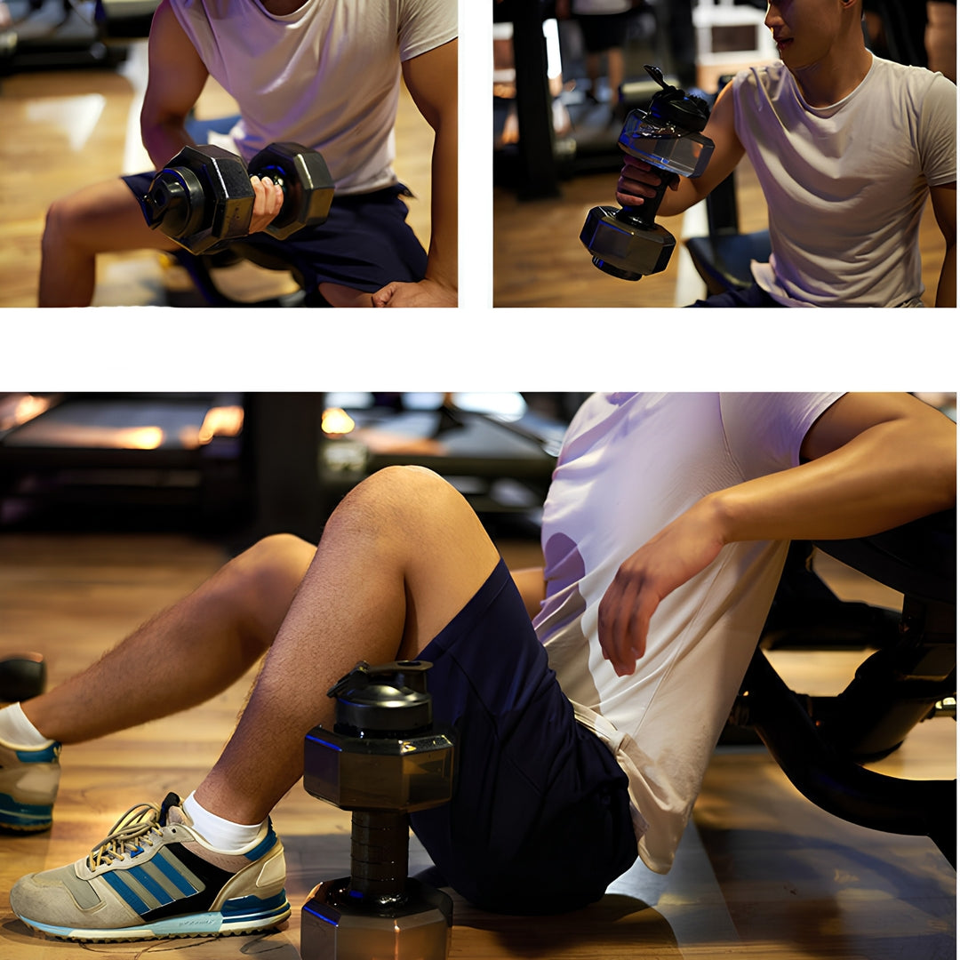Dumbbell Water Bottle - Dumbbell-Shaped Sports Bottle