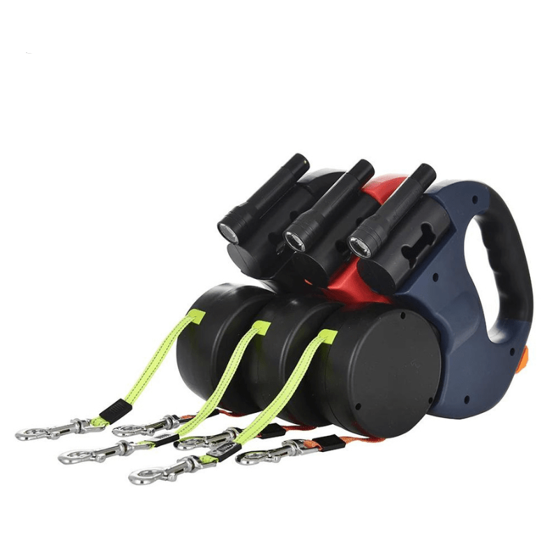 Durable Dual Dog Leash with LED Light