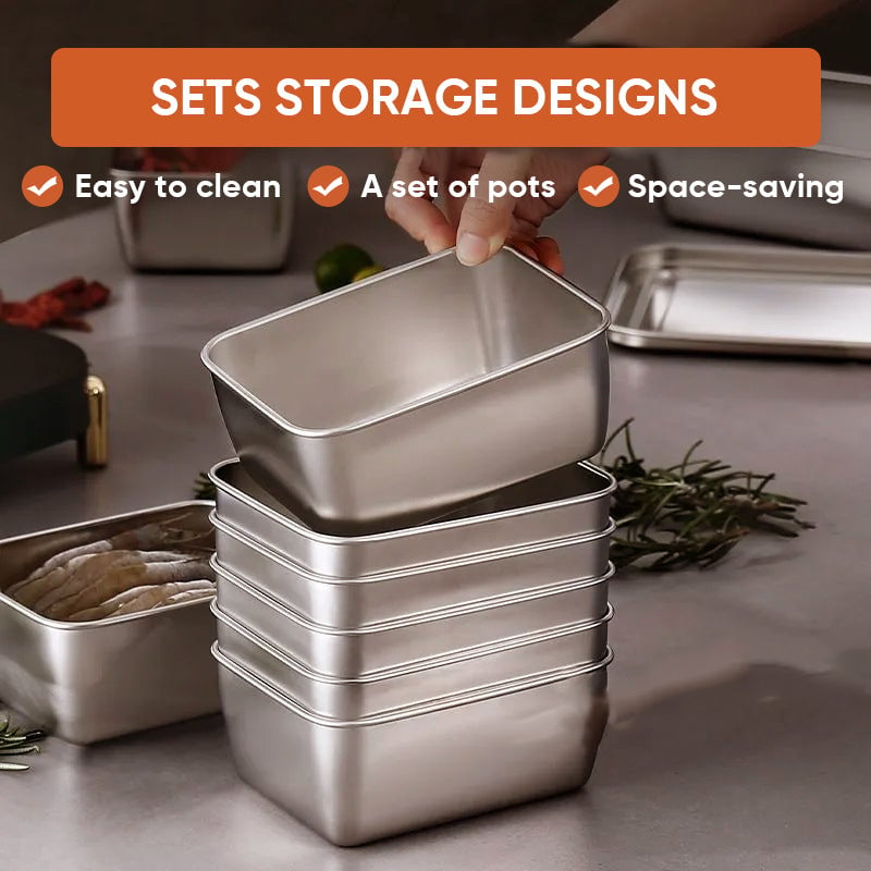 Durable & Eco-Friendly Stainless Steel Food Storage Containers