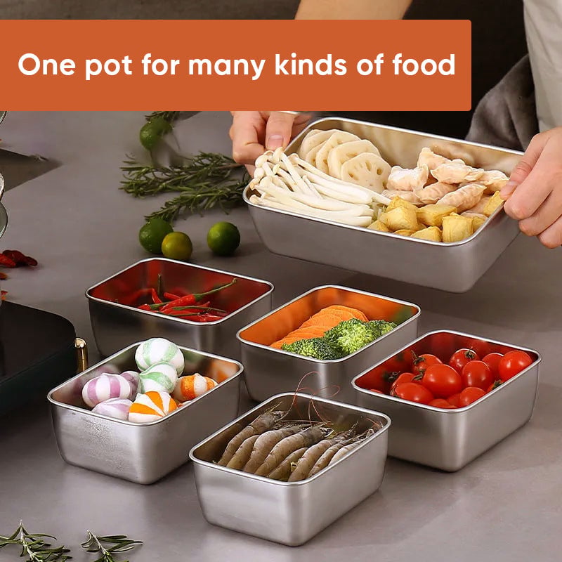 Durable & Eco-Friendly Stainless Steel Food Storage Containers