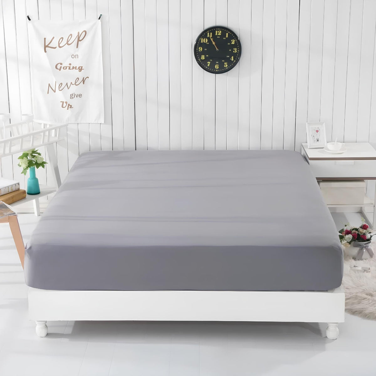Earthing Grounding Fitted Sheet with Grounding Cable Pure Silver Fiber Conductive Bed Sheet