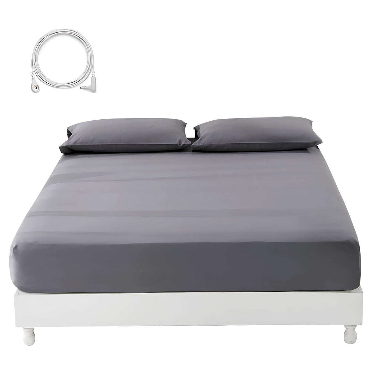 Earthing Grounding Fitted Sheet with Grounding Cable Pure Silver Fiber Conductive Bed Sheet