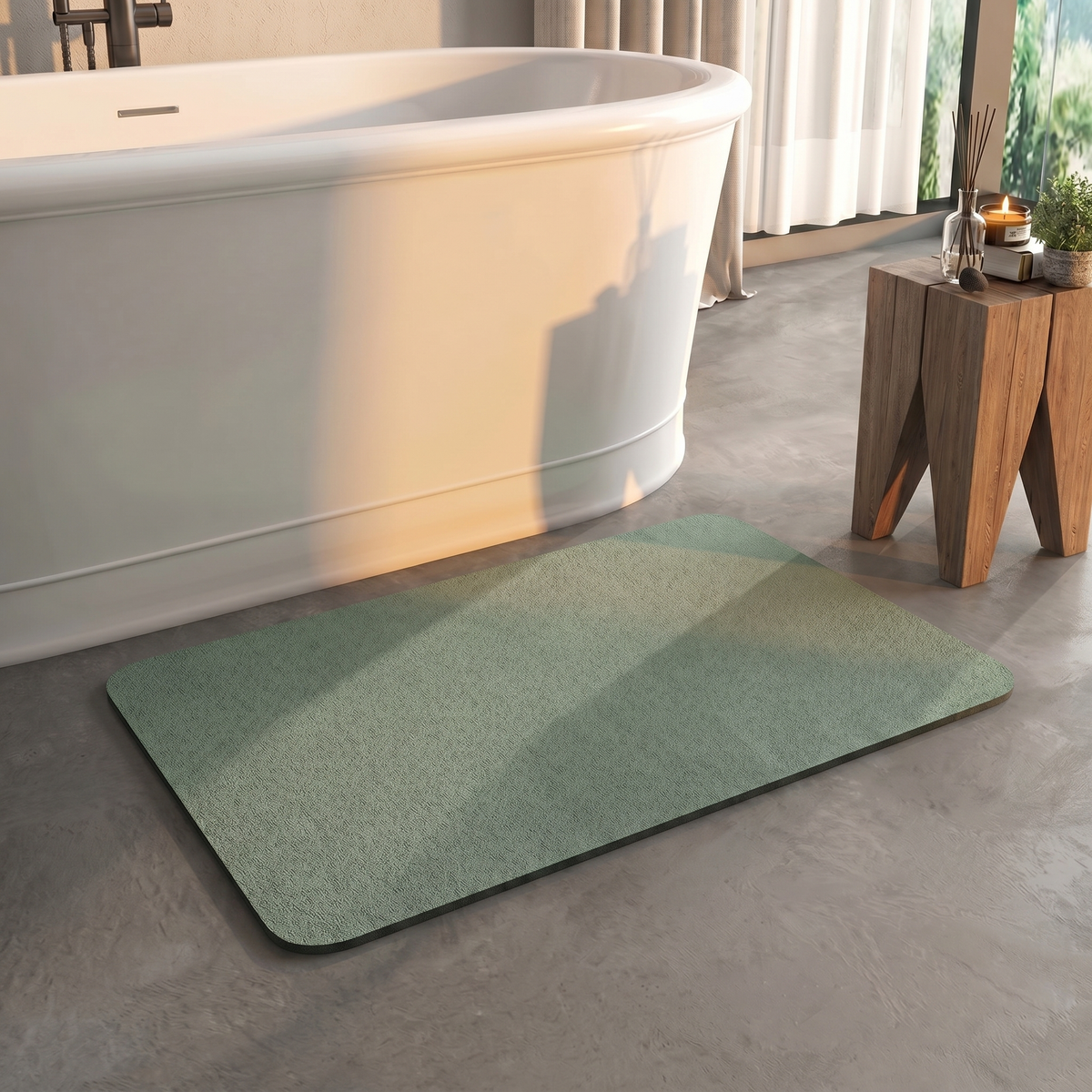 Eco-Friendly Diatomite Bath Mat - Quick-Drying and Non-Slip Design