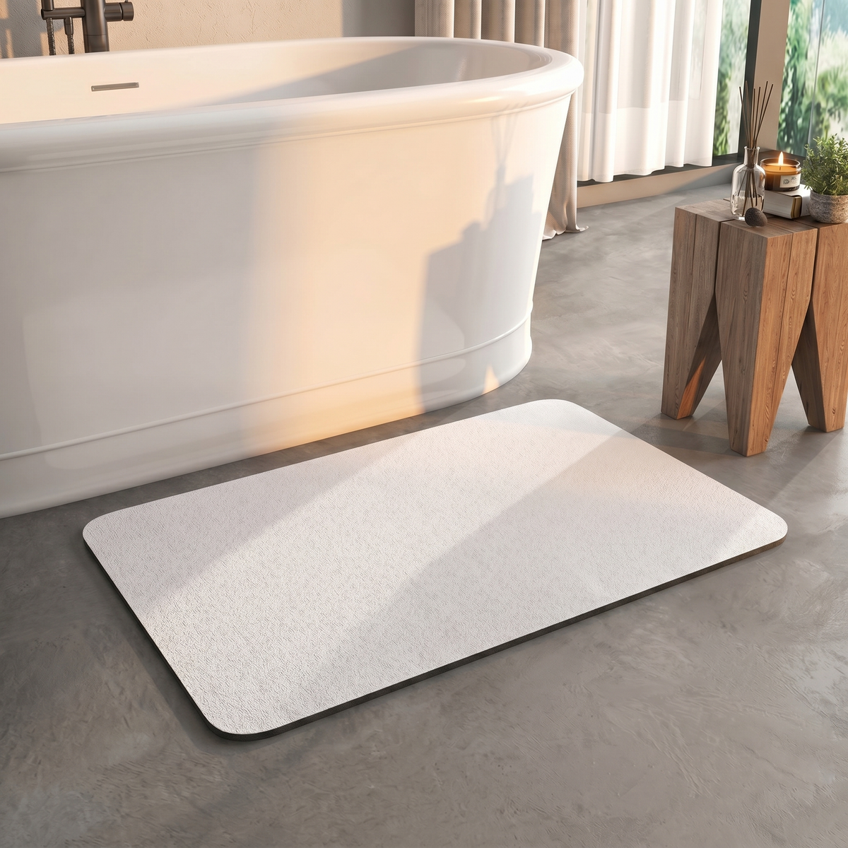 Eco-Friendly Diatomite Bath Mat - Quick-Drying and Non-Slip Design