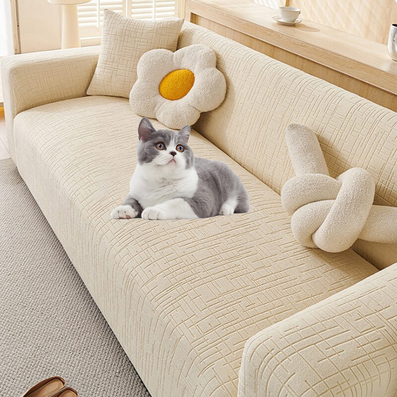 Elastic Jacquard Anti-Scratch Sofa Cover for Pets