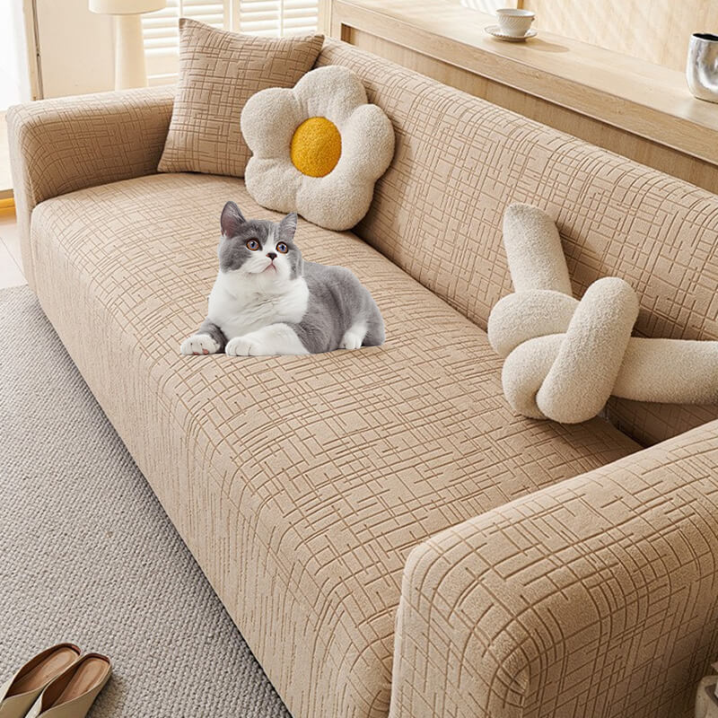 Elastic Jacquard Anti-Scratch Sofa Cover for Pets