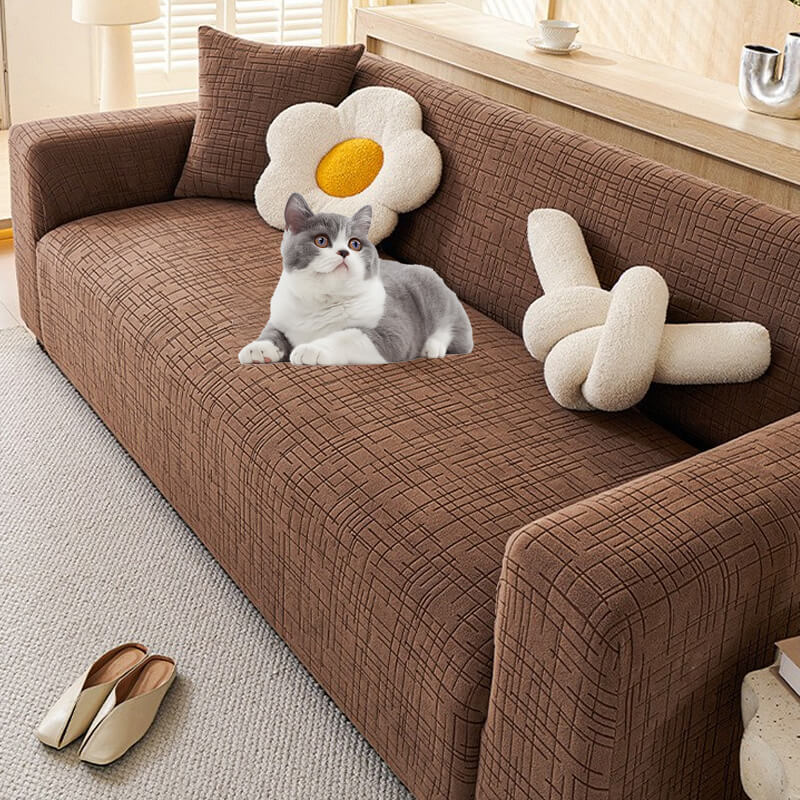 Elastic Jacquard Anti-Scratch Sofa Cover for Pets