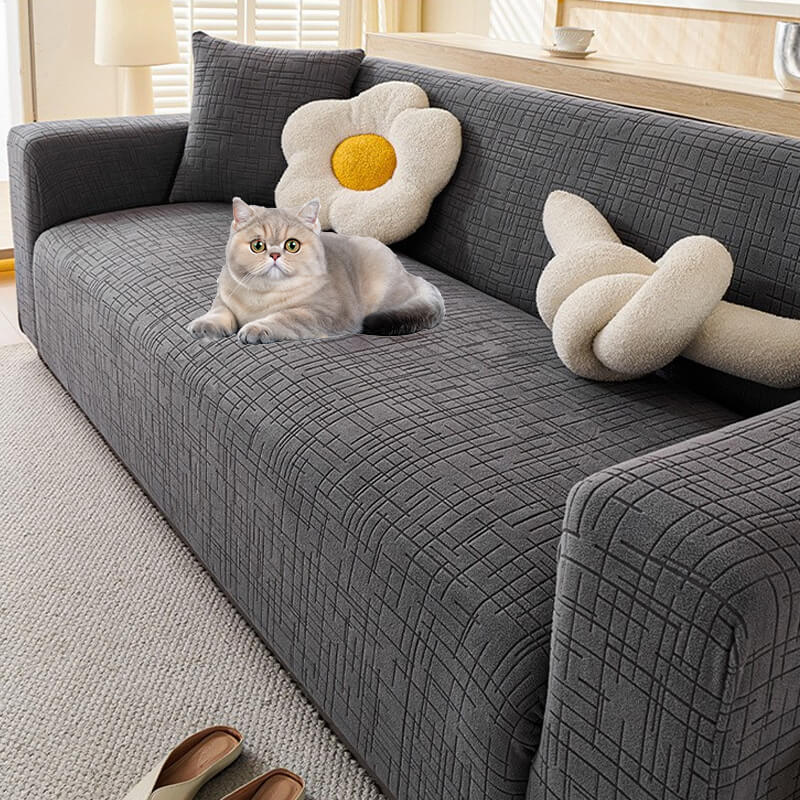Elastic Jacquard Anti-Scratch Sofa Cover for Pets