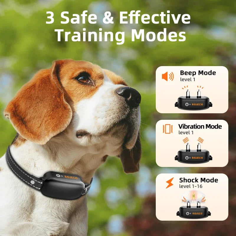 Electric Dog Training Collar with 1000 m Range and Waterproof Design