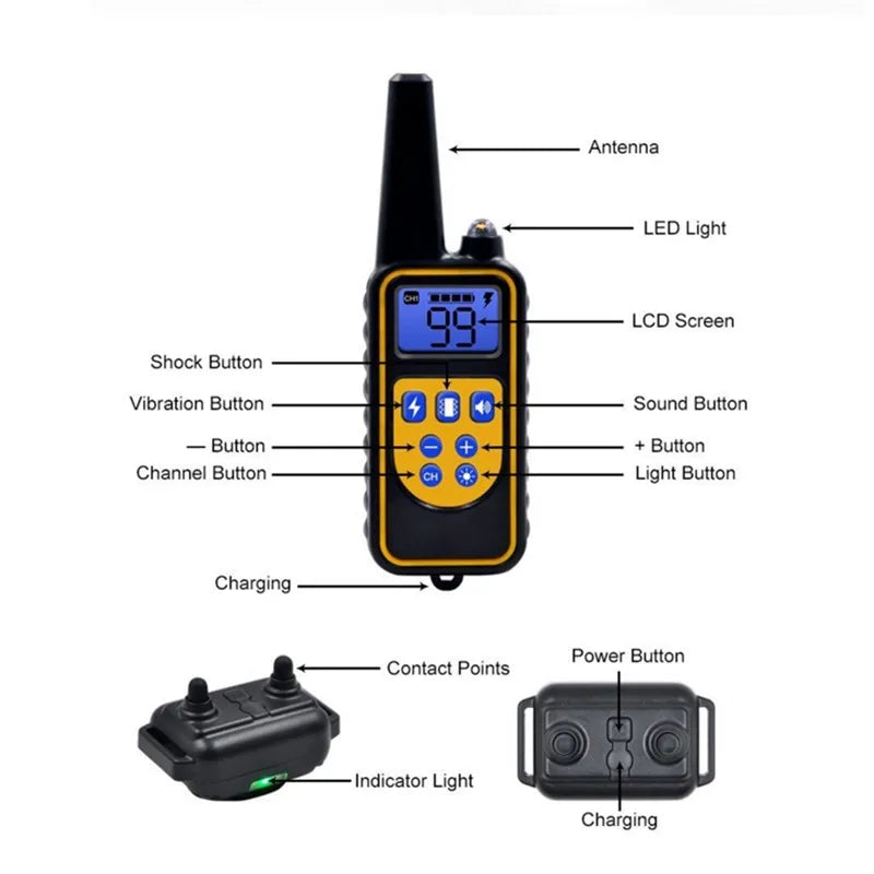 Electric Dog Training E-Collar with Remote Control – Safe and Effective