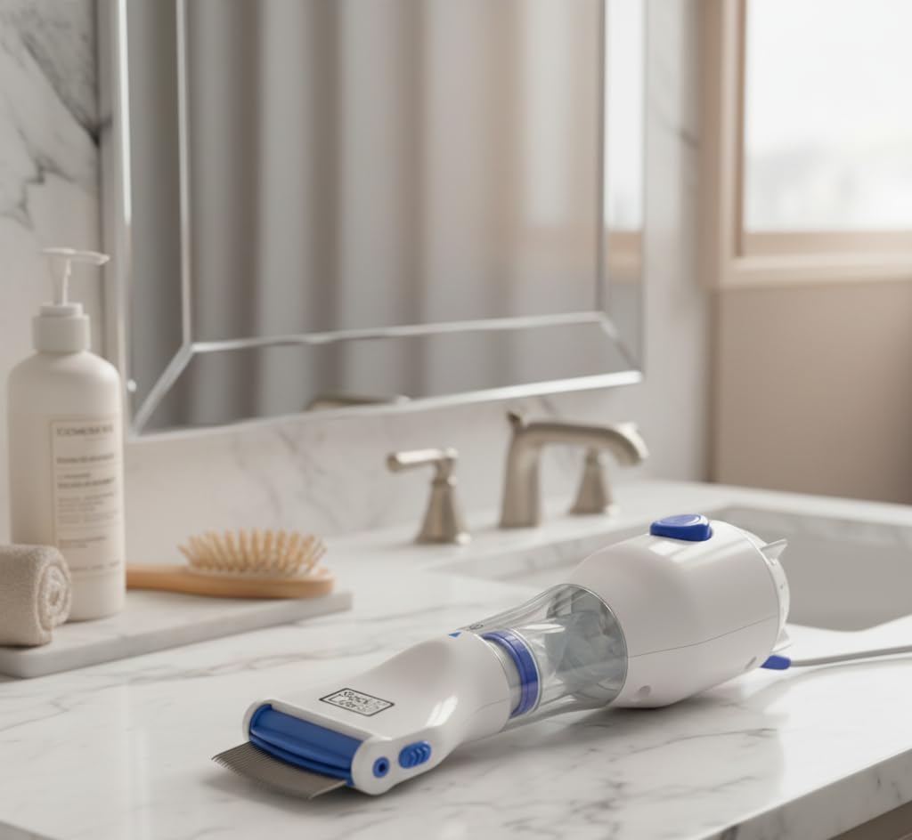Electric Lice Remover with Vacuum and LED Light - Chemical-Free