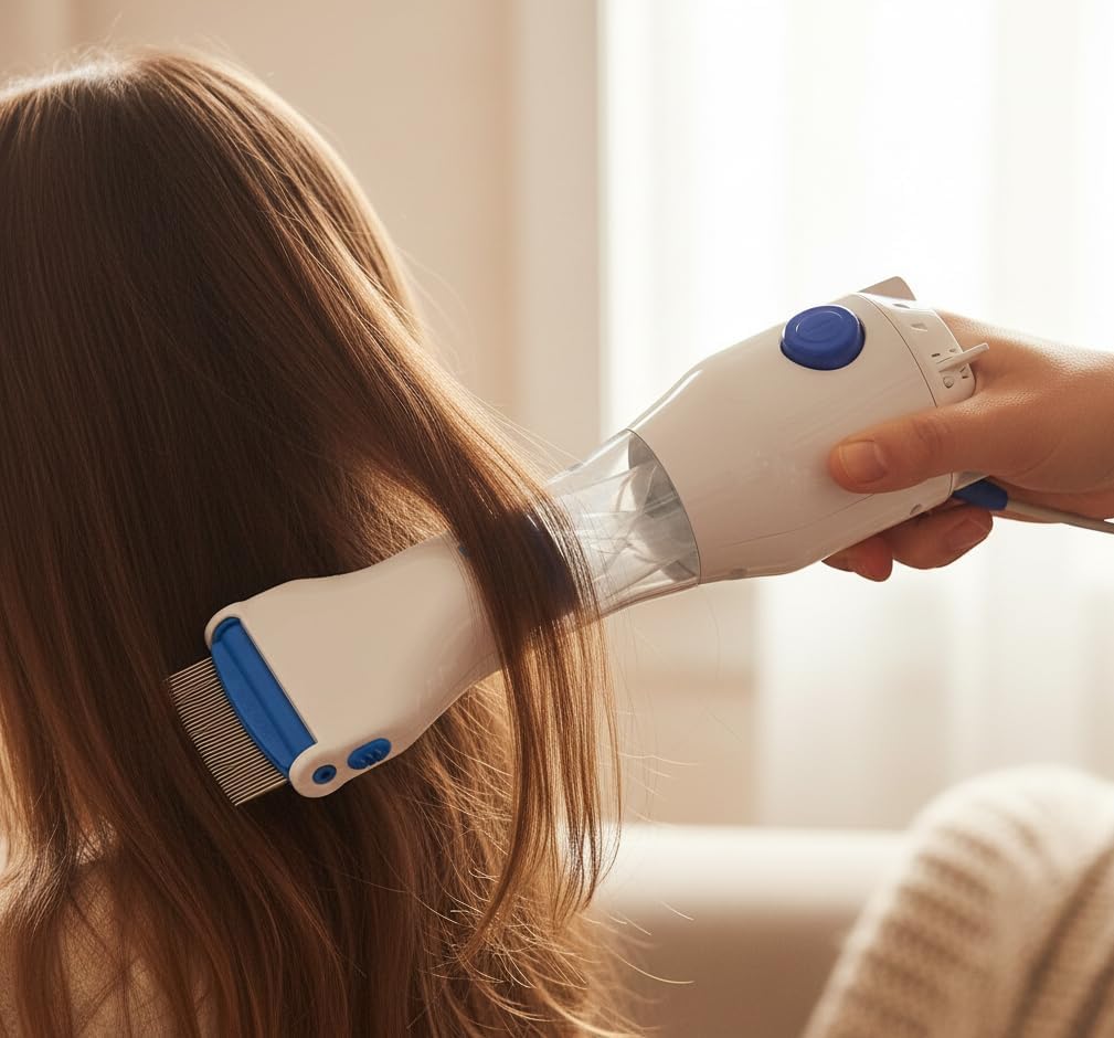 Electric Lice Remover with Vacuum and LED Light - Chemical-Free