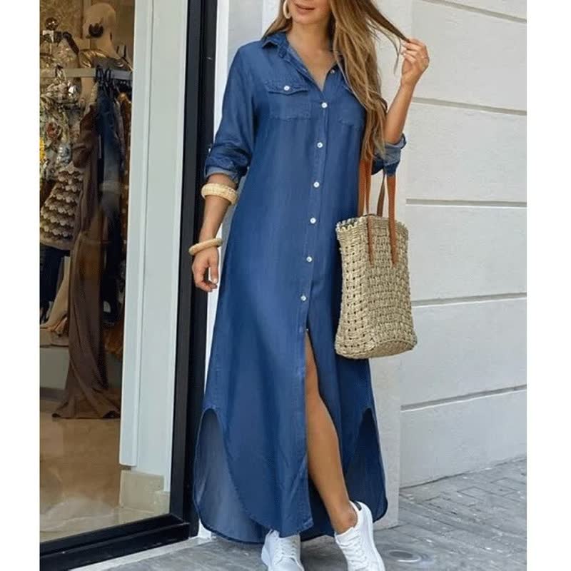 Elegant and Comfortable Street-Style Maxi Dress