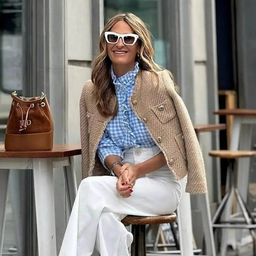Elegant Cropped Jacket - Perfect for Spring Outfits
