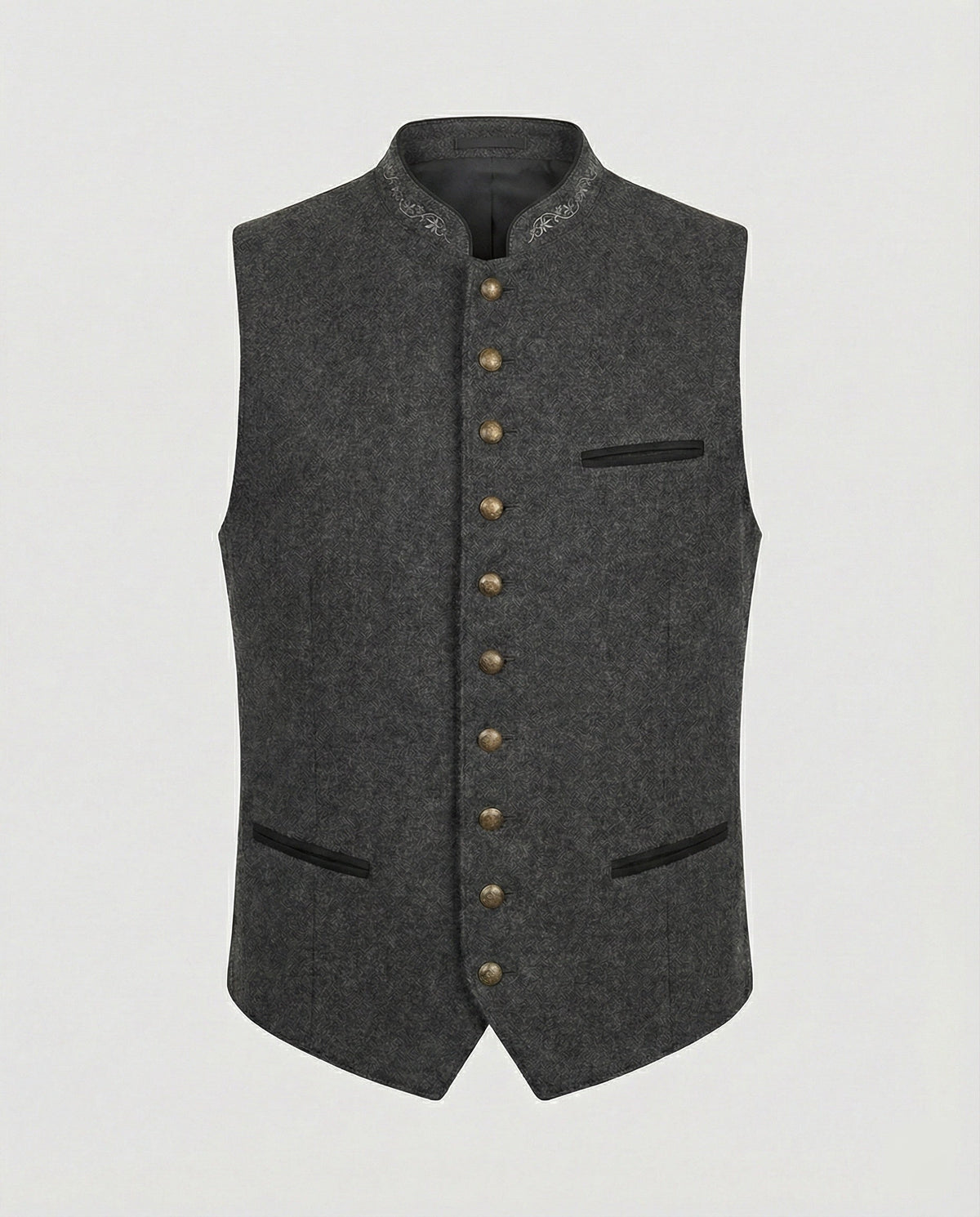 Elegant Grey Trachten Vest