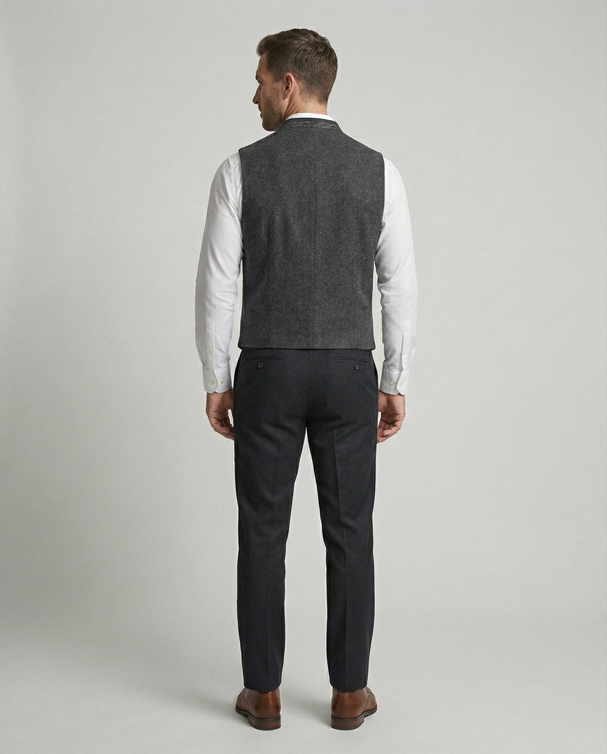 Elegant Grey Trachten Vest