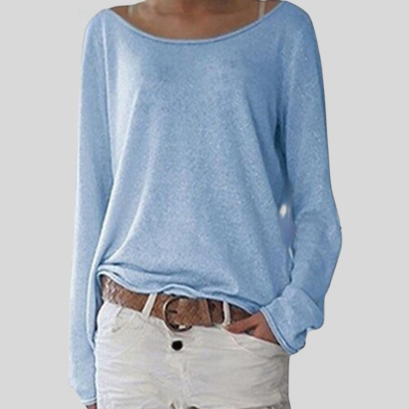 Elegant Lightweight Round-Neck Autumn Sweater