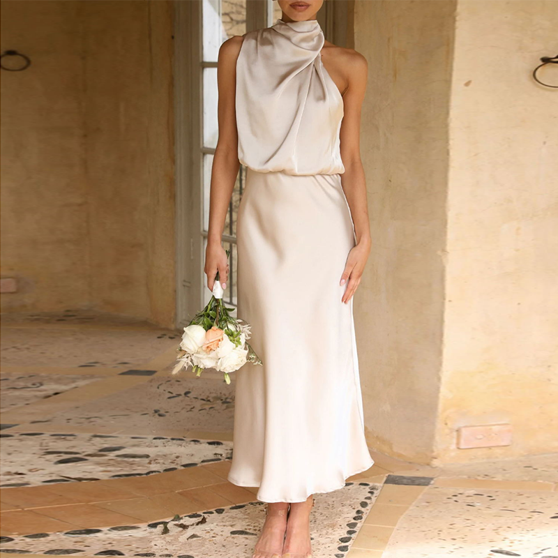 Elegant One-Shoulder A-Line Dress