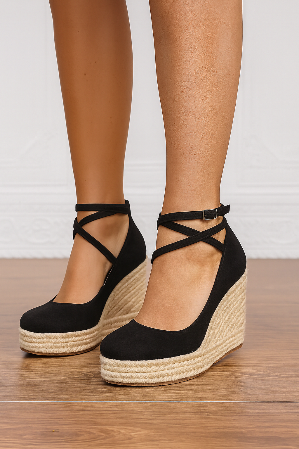 Elegant Strappy Platform Wedge Heels