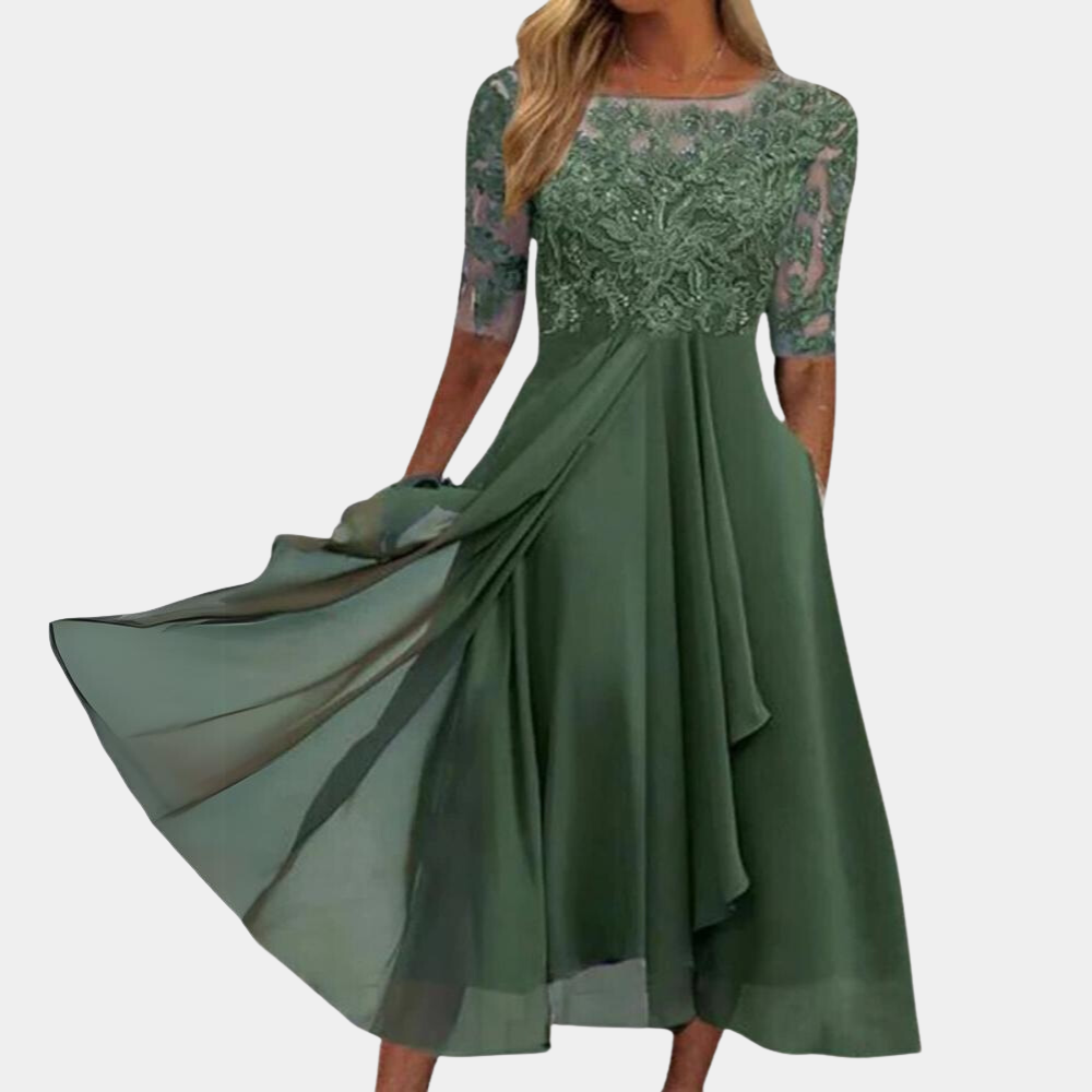 Elegant Women's Dress with Lace