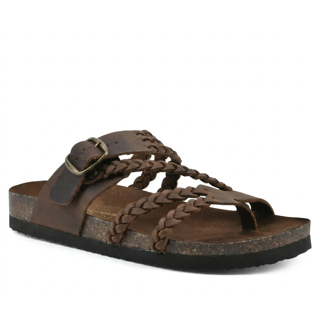Elegant Women's European-Style Flat Sandals with Braided Straps