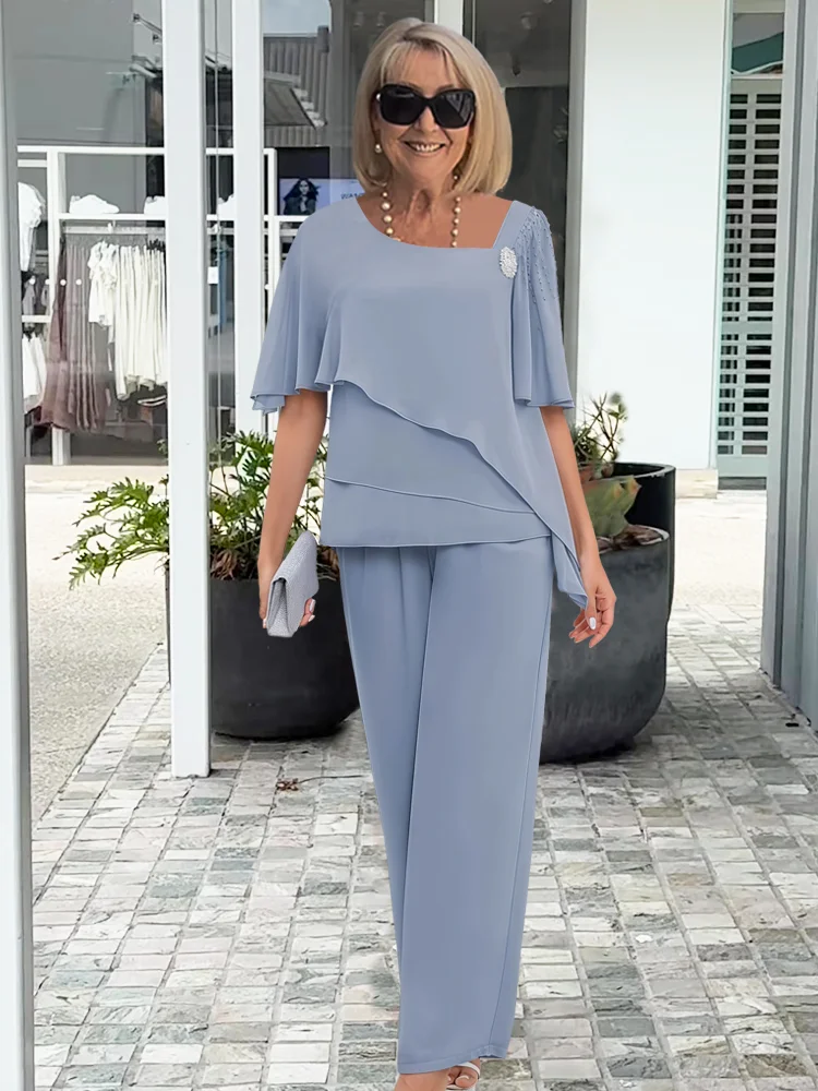 Elegant Women's Two-Piece Trouser Set