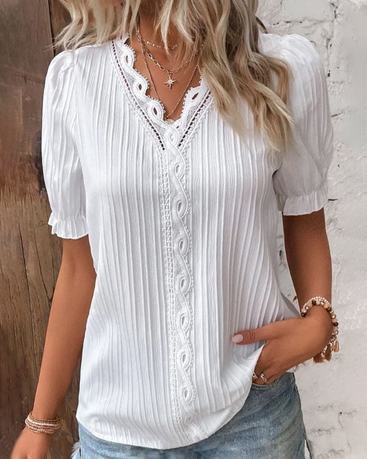 Elegant Women's V-Neck Blouse
