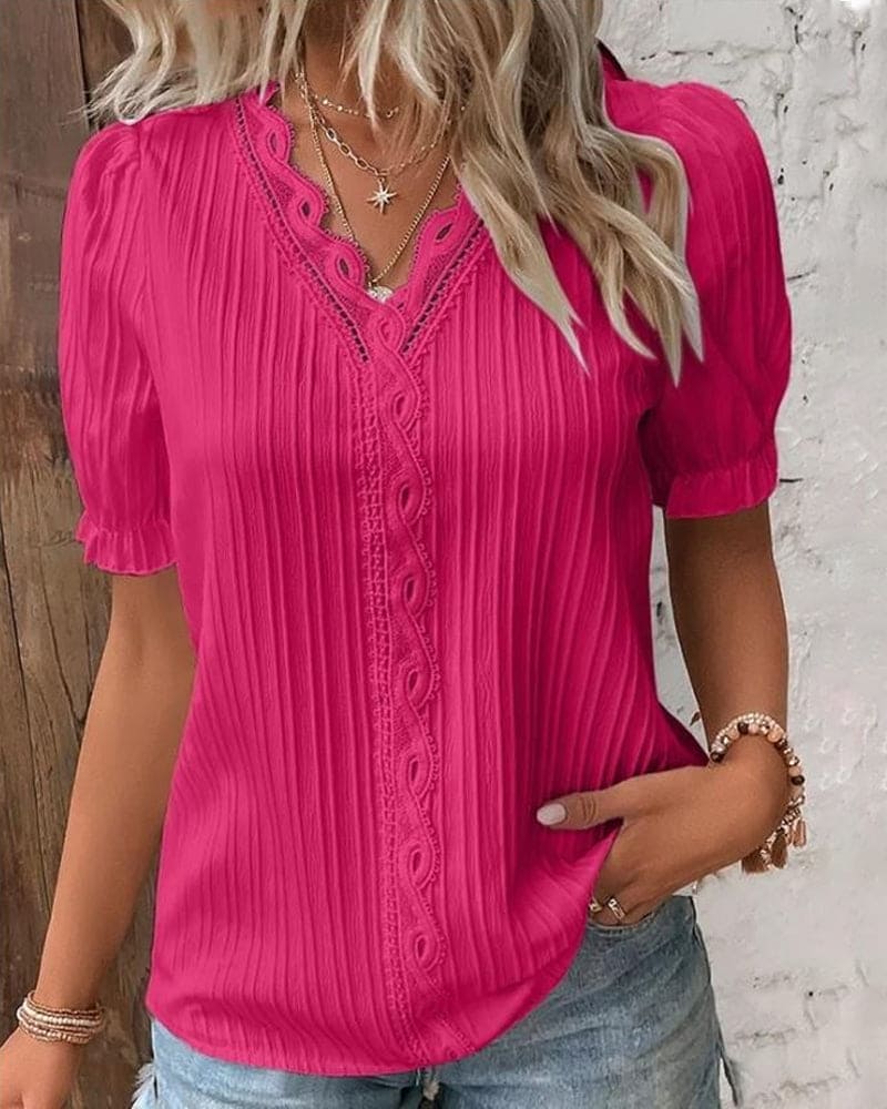 Elegant Women's V-Neck Blouse