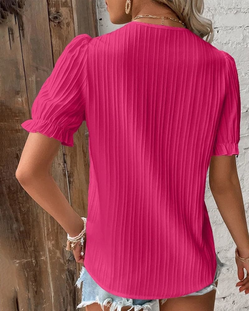 Elegant Women's V-Neck Blouse