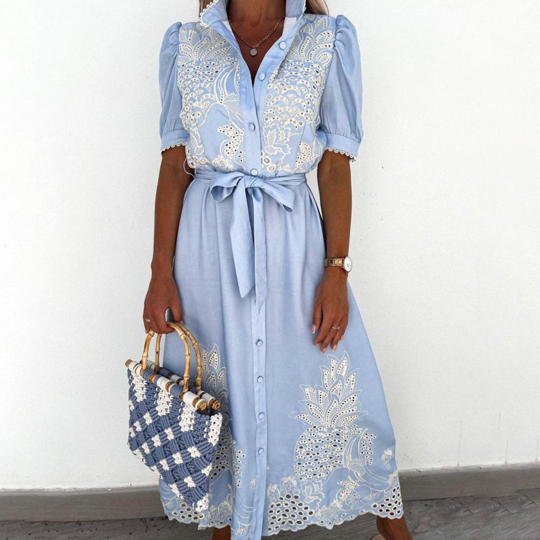 Embroidered Maxi Dress
