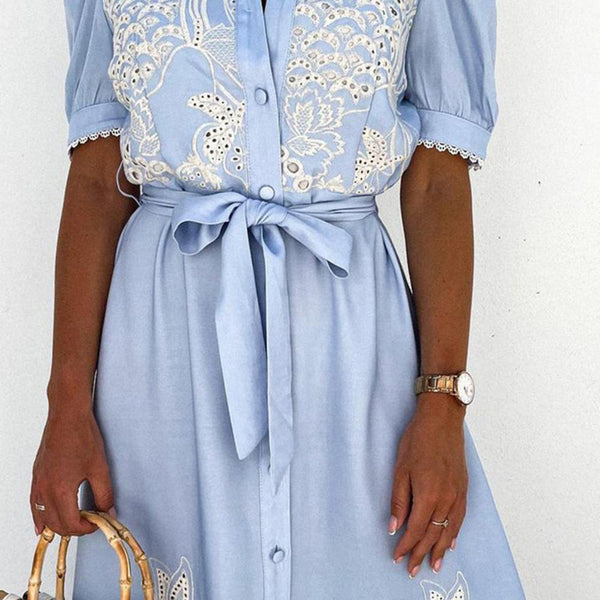 Embroidered Maxi Dress