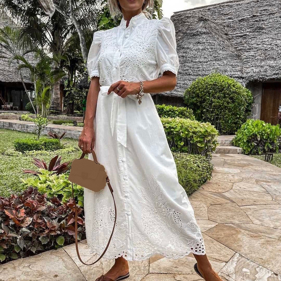 Embroidered Maxi Dress