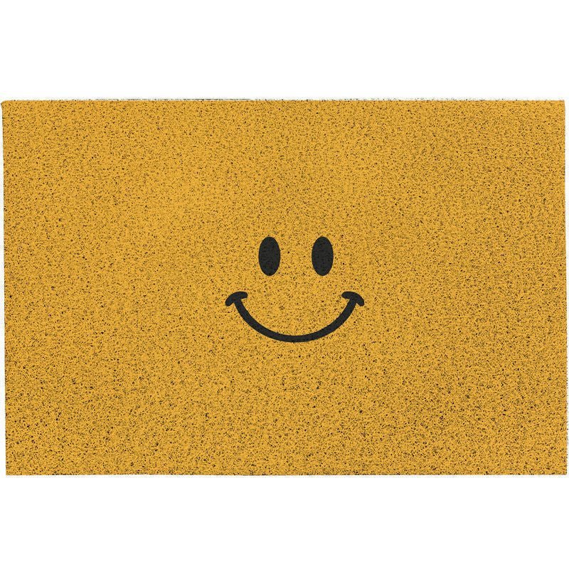 Emoji Welcome Door Mat with Non-Slip Backing for Hallway and Entrance