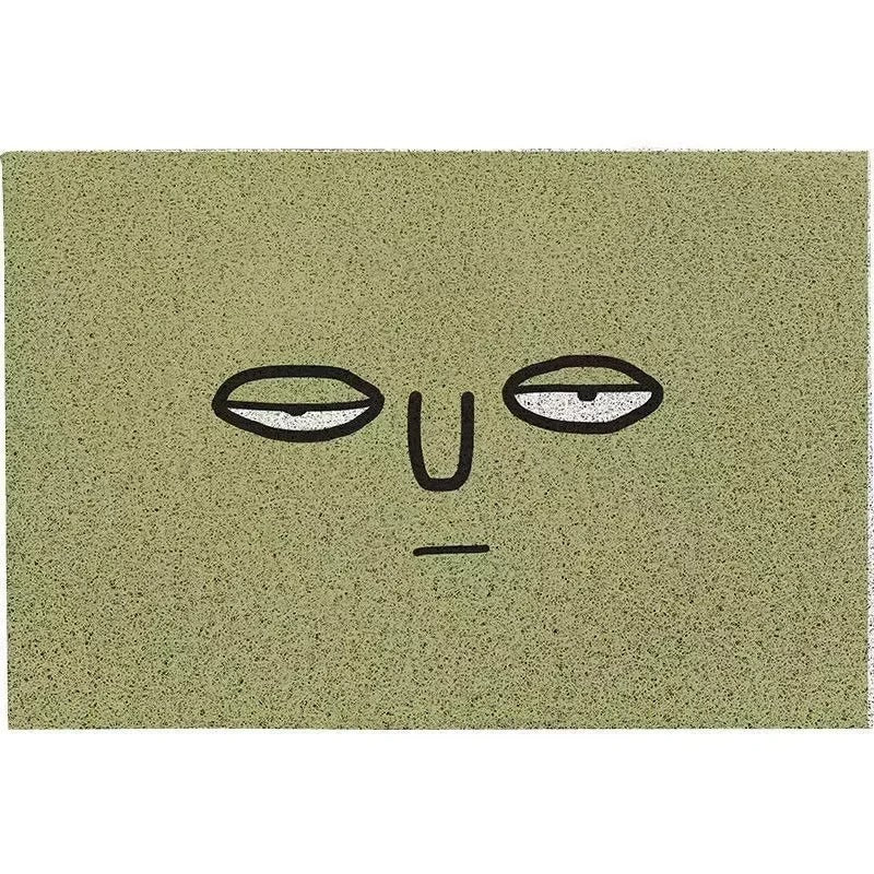 Emoji Welcome Door Mat with Non-Slip Backing for Hallway and Entrance