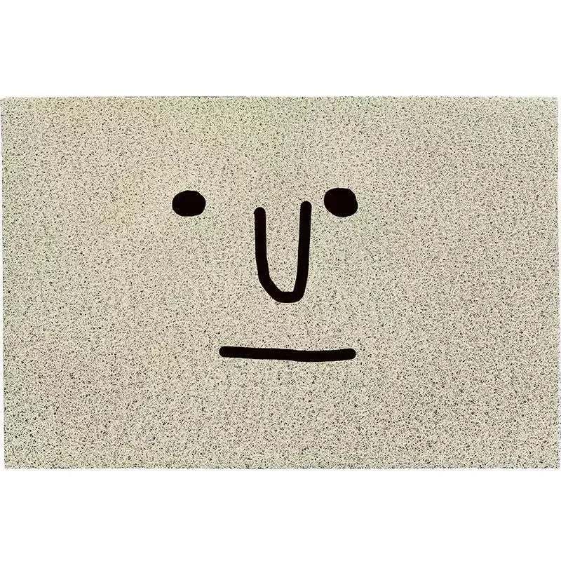 Emoji Welcome Door Mat with Non-Slip Backing for Hallway and Entrance