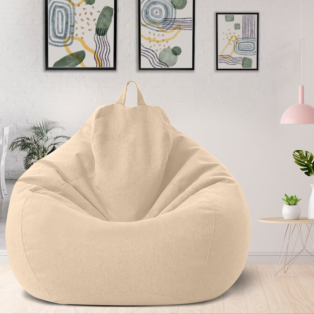 Ergonomic and Stylish Linen Bean Bag Chair