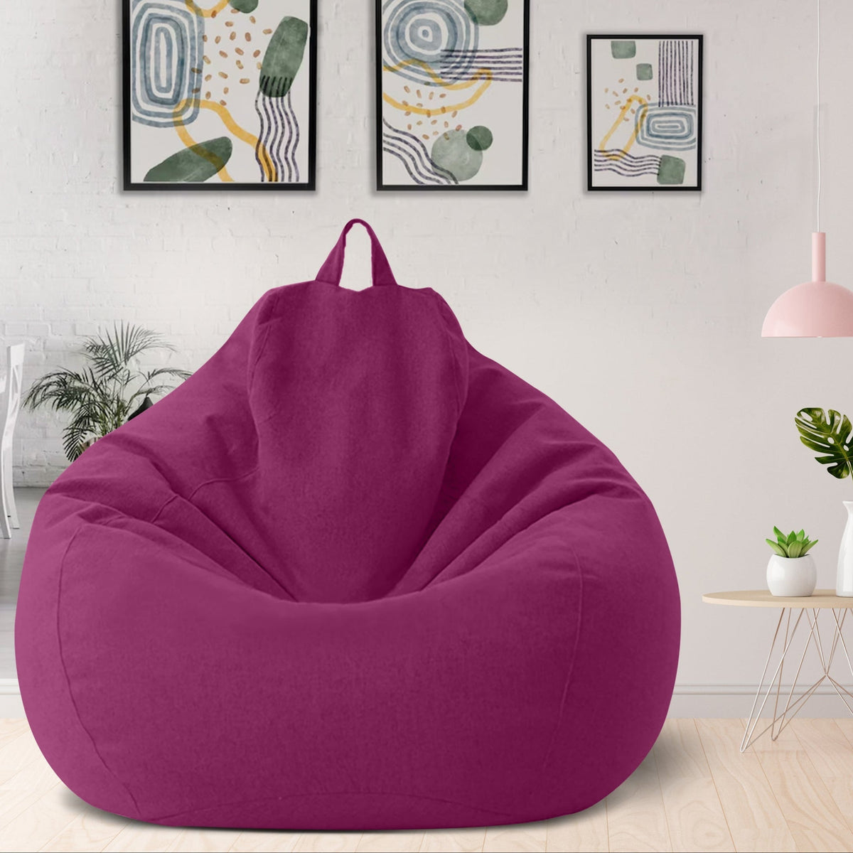Ergonomic and Stylish Linen Bean Bag Chair