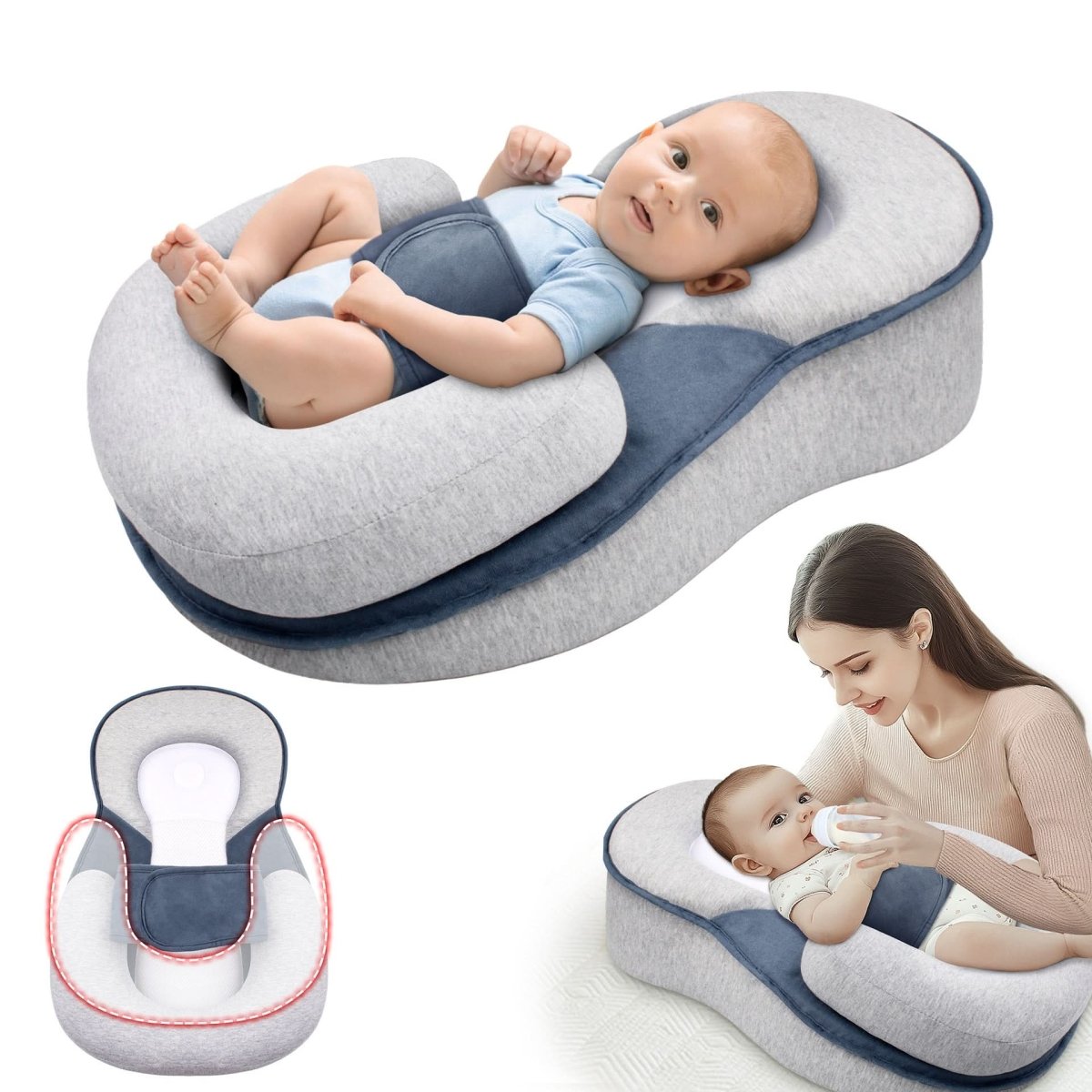 Ergonomic Baby Pillow for Safe Sleep