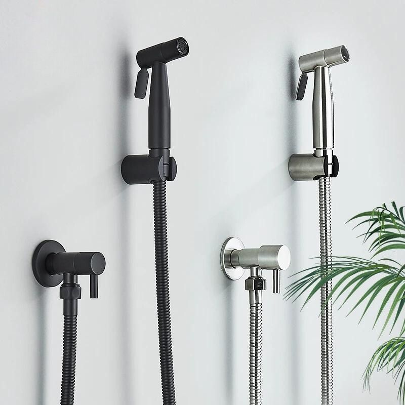 Ergonomic Handheld Bidet Sprayer with Adjustable Water Pressure – Stainless Steel and ABS