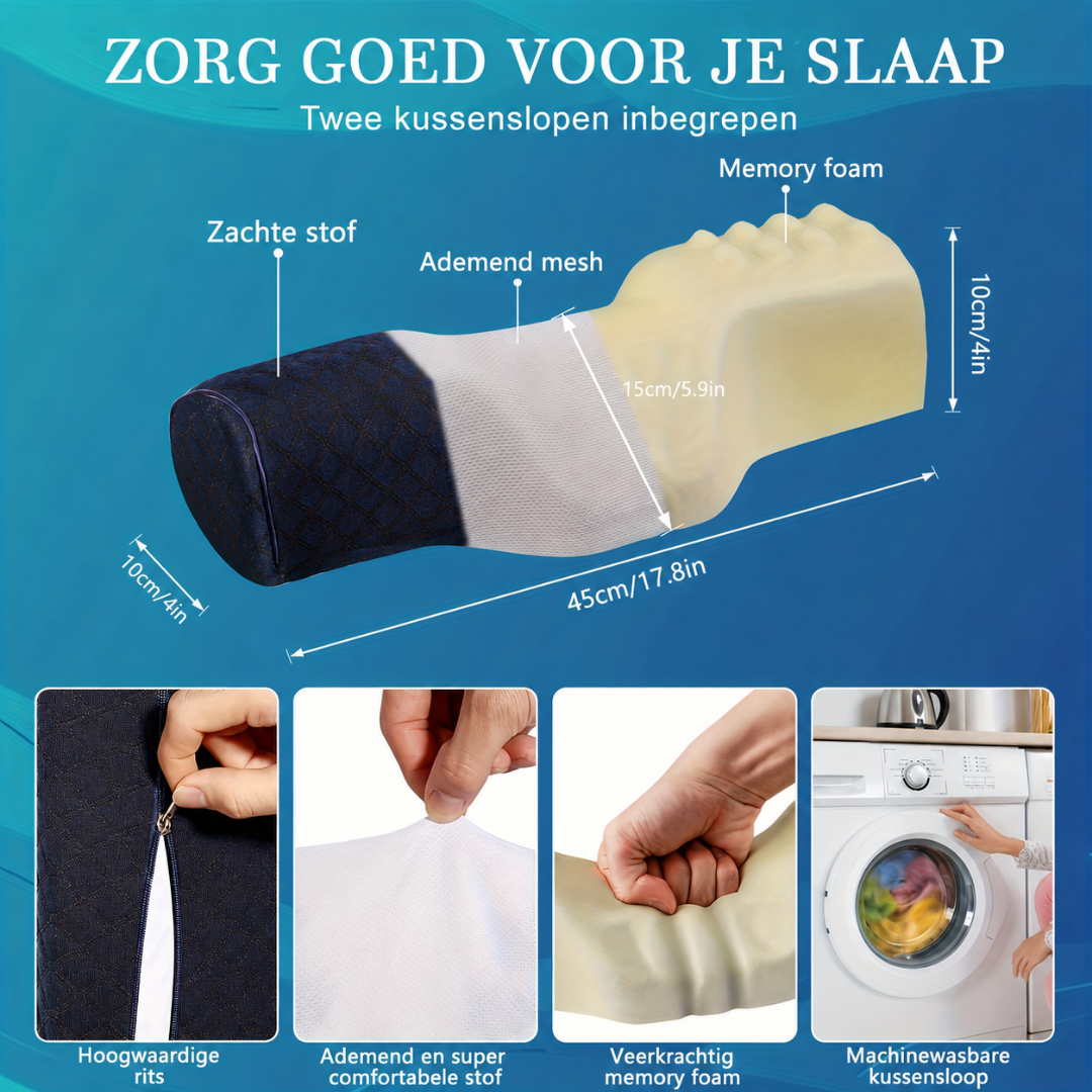 Ergonomic Memory Foam Neck Sleeping Pillow