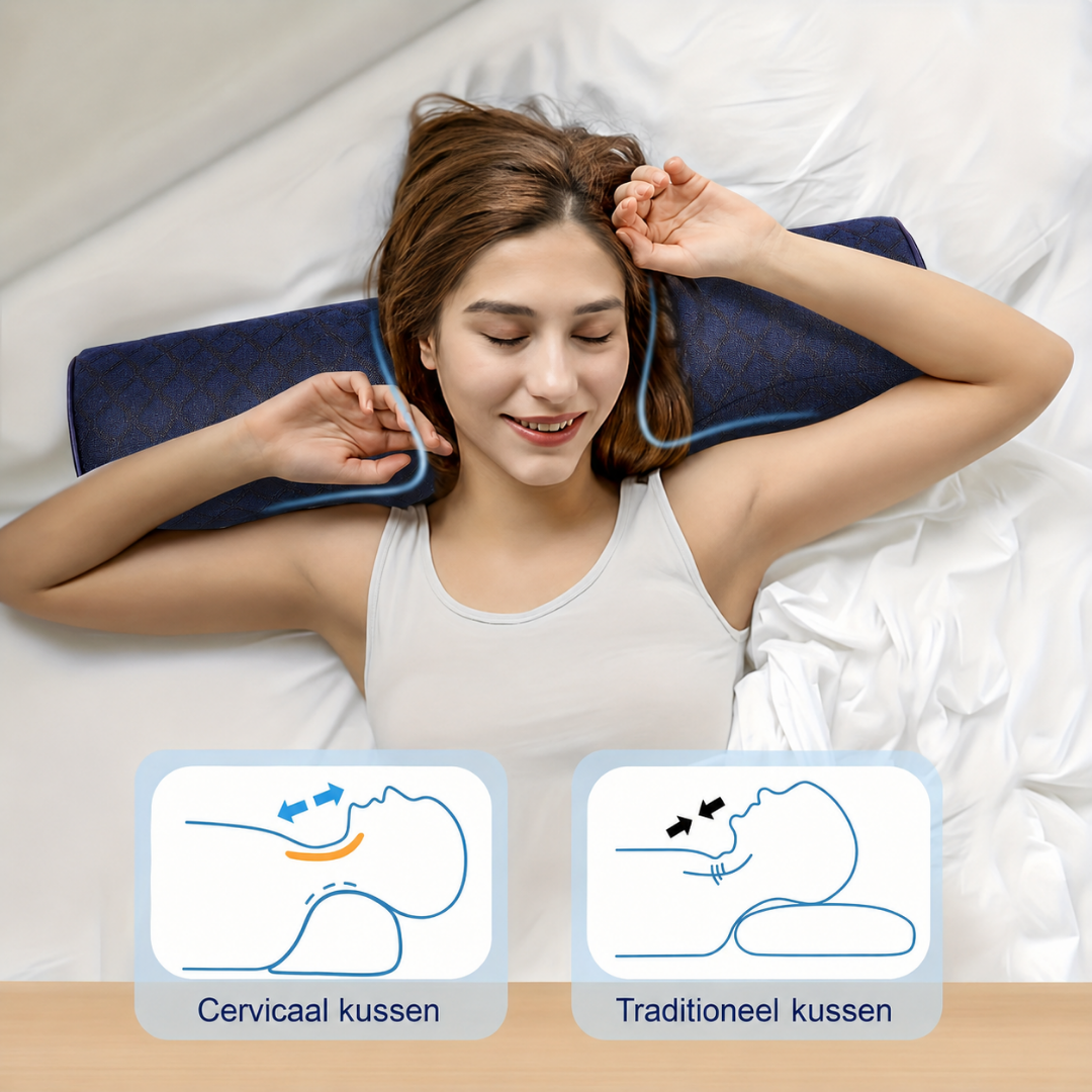 Ergonomic Memory Foam Neck Sleeping Pillow